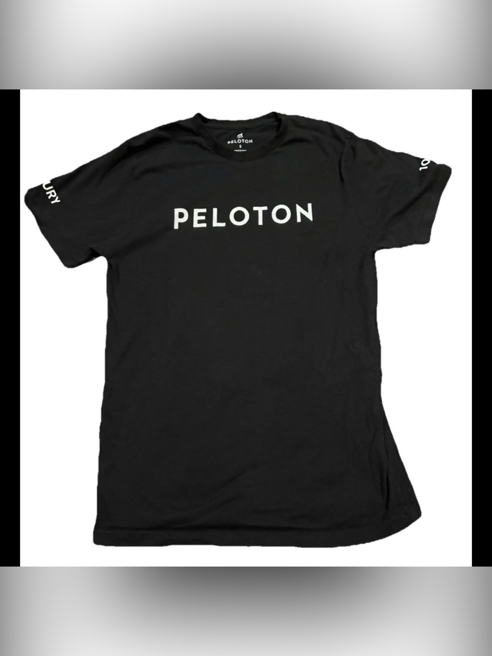 Peloton Century Club T-Shirt Small Black Crew Short Sleeve Shirt